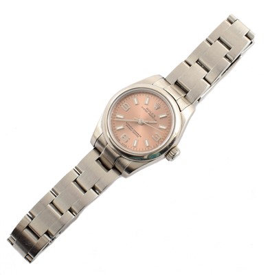 Lot 131 - A Lady's Rolex Oyster Perpetual steel bracelet watch.