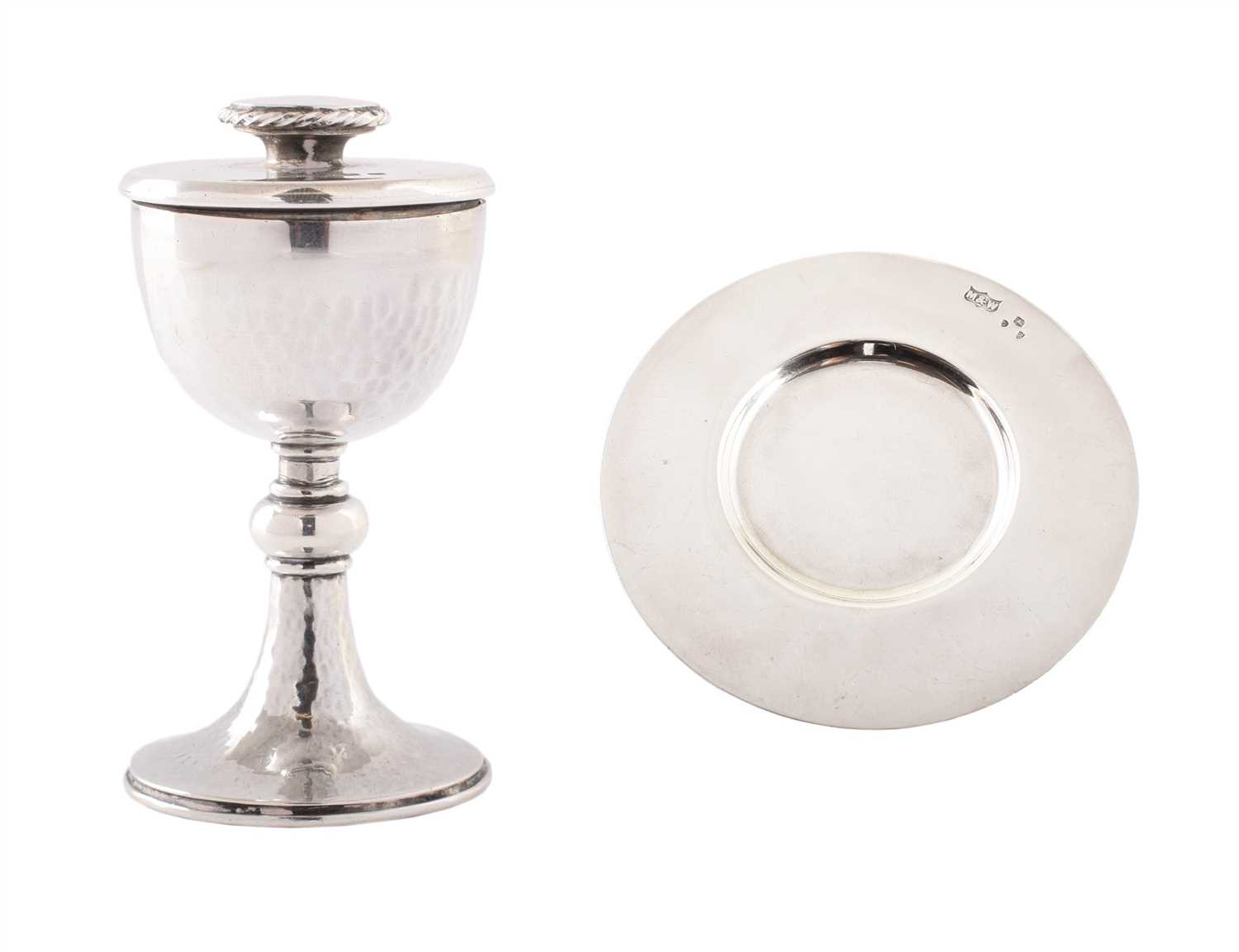Lot 43 - An early 20th Century silver communion set by Mappin & Webb