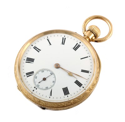 Lot 308 - A ladies 18ct gold open face pocket watch