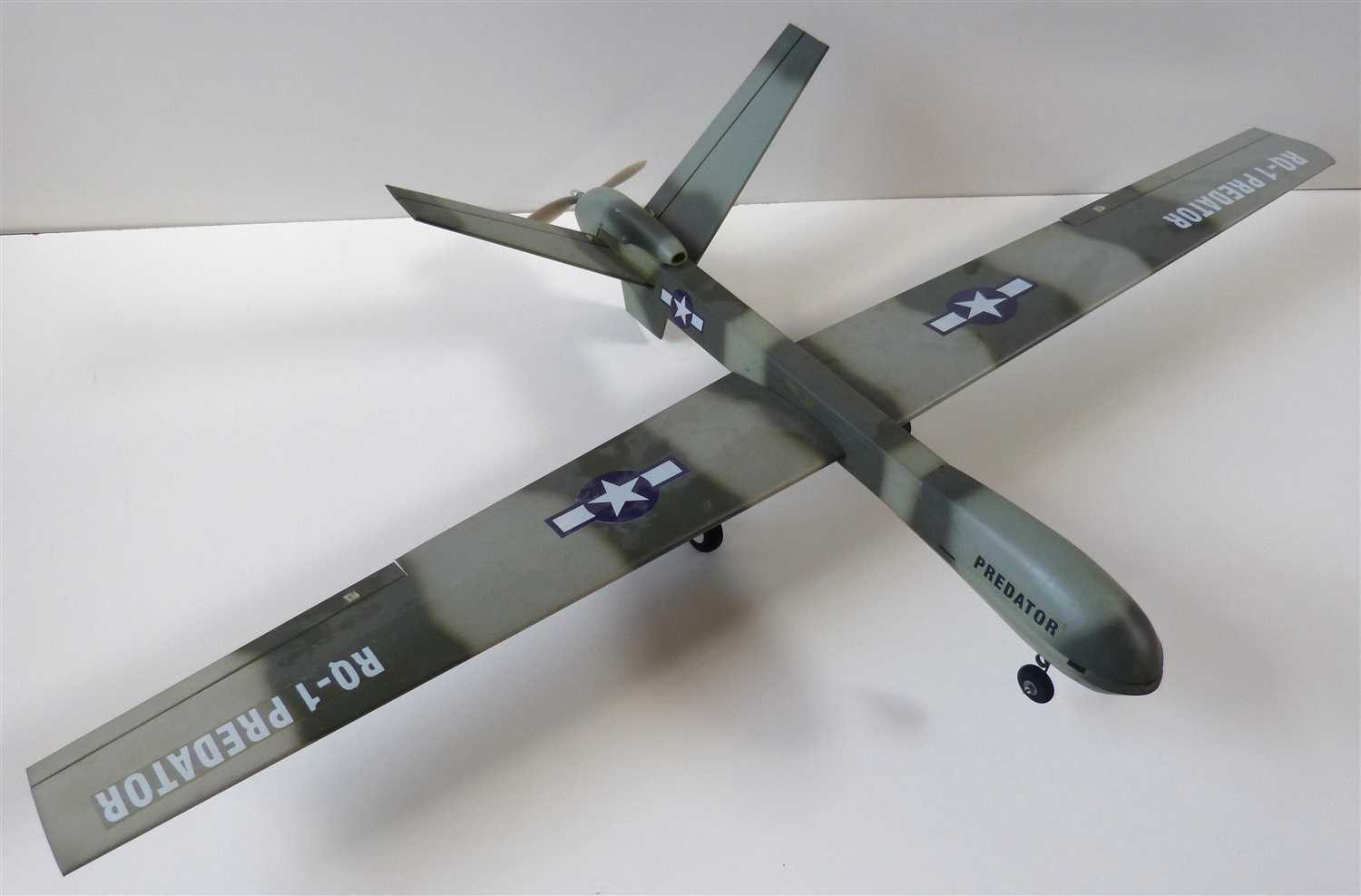 Lot 230 - Remote control Predator RQ-1 American type drone plane (needs transmitter and receiver).