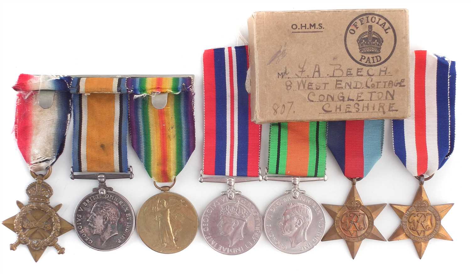 Lot 308 - Father and Son medal set J.A Beech and F. Beech