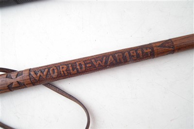 Lot 164 - Sword stick, WW1 souvenir stick and a P53 bayonet