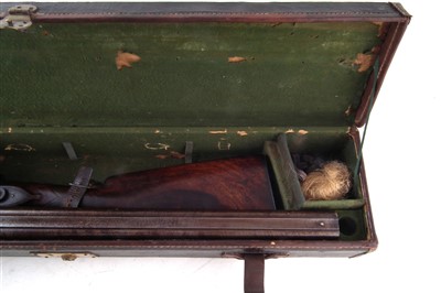 Lot 26 - Double percussion shotgun by Patrick of Liverpool with case