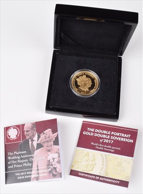 Lot 31 - Hattons of London, The Double Portrait, Gold Double Sovereign, 2017.