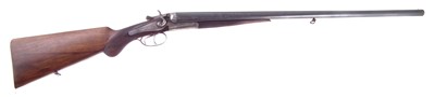 Lot 91 - 12 bore double hammer gun by Husquarna serial number 79231