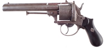 Lot 49 - Belgian Pinfire revolver circa 1865, 9mm calibre