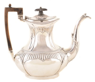 Lot 28 - A Victorian silver coffee pot