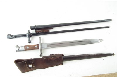 Lot 155 - Swiss M1899 bayonet and a M1892 Cruciform Bayonet