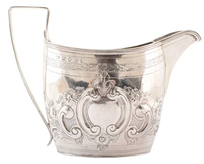 Lot 37 - Georgian silver cream jug.