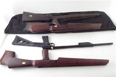 Lot 106 - GAT spring rifle, case, three rifle stocks