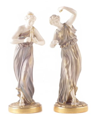 Lot 253 - Pair of Royal Worcester figures.