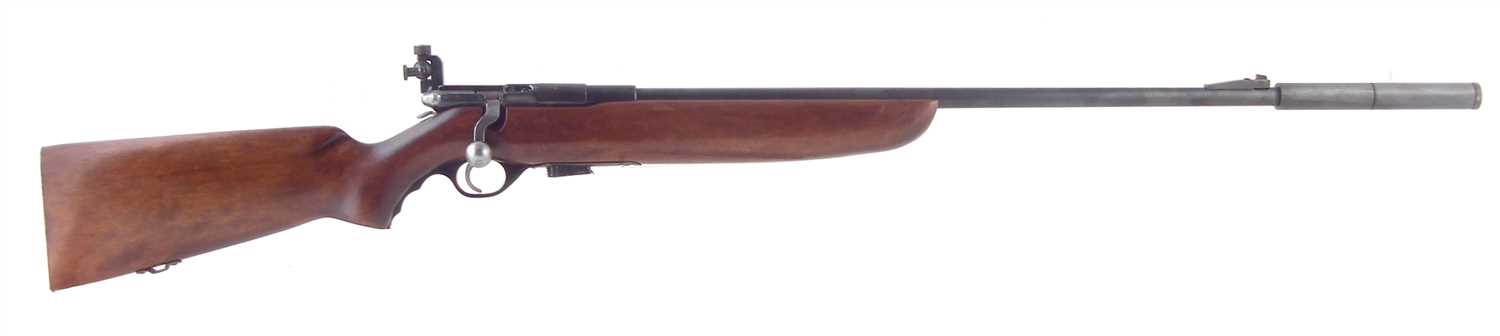 Lot 51 - Mossberg .22 bolt action rifle with moderator serial number 4946