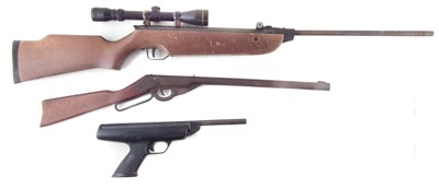 Lot 104 - Two air rifles and an air pistol.