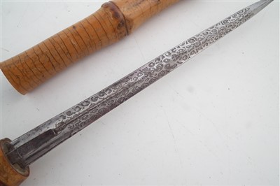 Lot 138 - Japanese Kimono knife in bamboo sheath