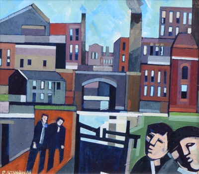 Lot 380 - Peter Stanaway, "Rochdale Canal", acrylic.
