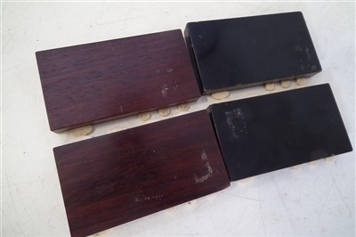 Lot 262 - Two pairs of Japanese Shibayana bezique counters