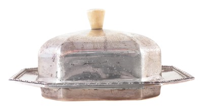 Lot 55 - A Walker & Hall silver butter dish and cover