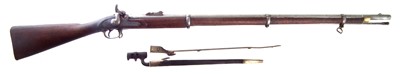Lot 25 - Enfield P53 three band percussion .577 rifle with bayonet
