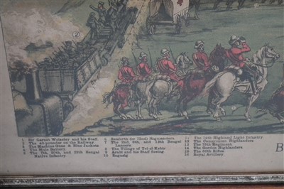 Lot 227 - Victorian print after G W Bacon 'Birds Eye View of the Battle of Tel-el-kebir'