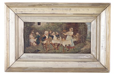 Lot 333 - Ou Cabaret 19th century painted over print
