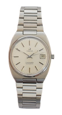 Lot 295 - A 1980s gents stainless steel Omega Seamaster watch