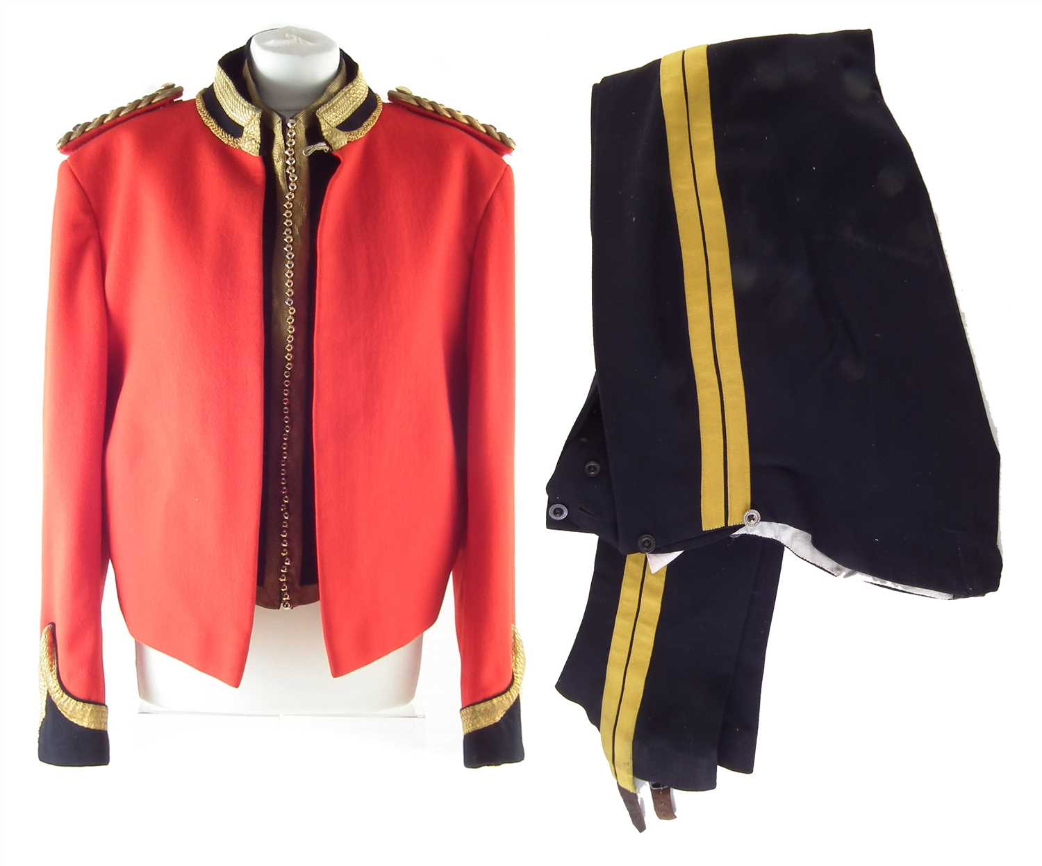 Lot 212 - Major William Cook 16th / 5th The Queens Royal Lancers dress jacket and waistcoat and trousers