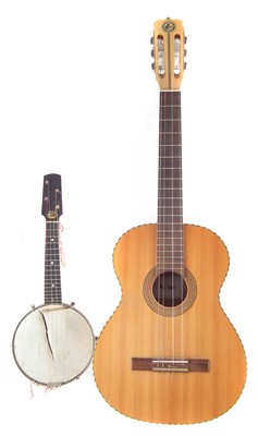 Lot 44 - Kay Nylon strung acoustic guitar also a Pele Banjolele