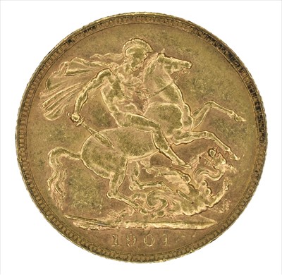 Lot 144 - Queen Victoria, Sovereign, 1901, Perth Mint.