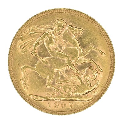 Lot 118 - King Edward VII, Sovereign, 1907, London Mint.