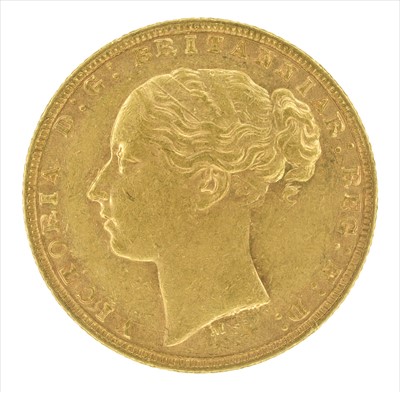 Lot 64 - Queen Victoria, Sovereign, 1877, Melbourne Mint.