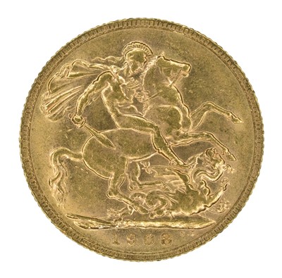 Lot 128 - King Edward VII, Sovereign, 1908, London Mint.