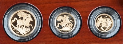 Lot 88 - Elizabeth II, United Kingdom, 2018, Premium Three-Coin Gold Proof Set, Royal Mint.