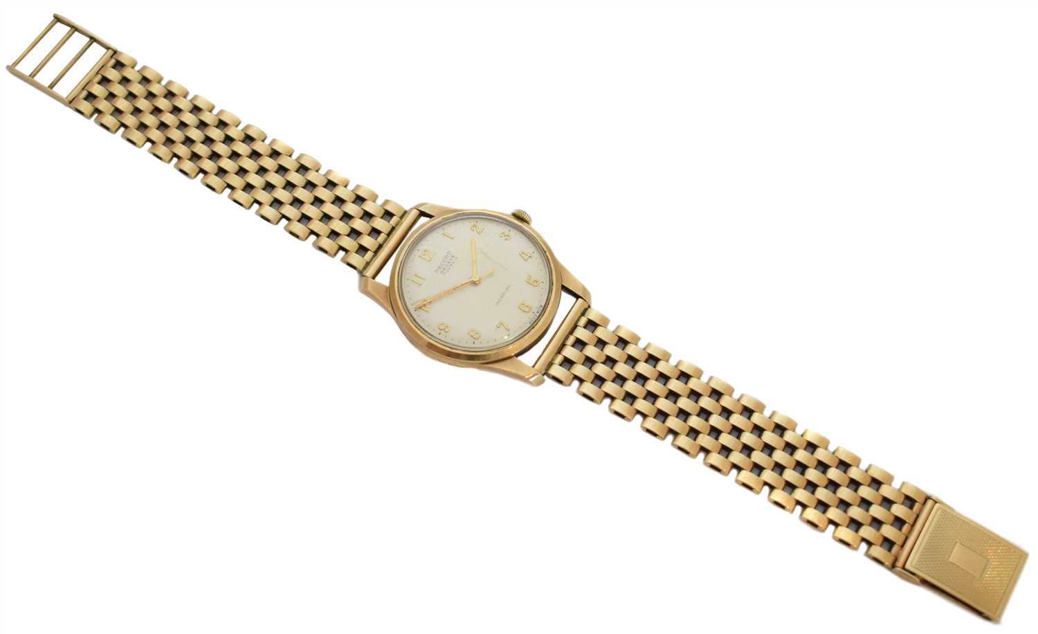 Lot 298 - A 1960s 9ct gold Record wristwatch