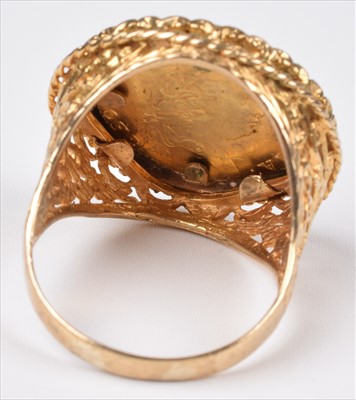 Lot 60 - A King George III, Guinea, 1796 set in 9ct gold ring mount.