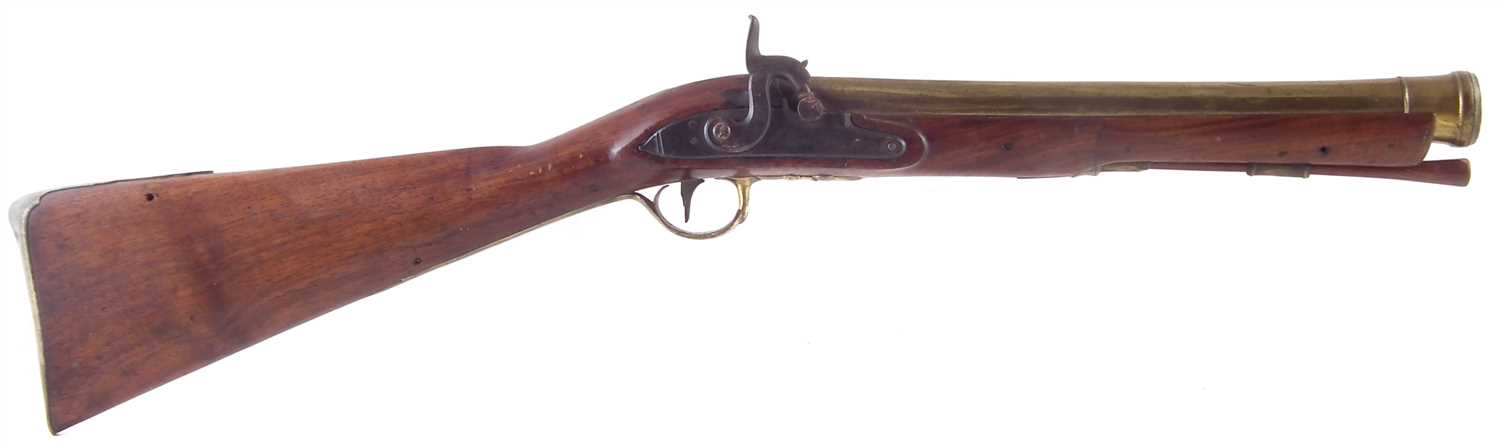 Lot 16 - Percussion blunderbuss by Williams