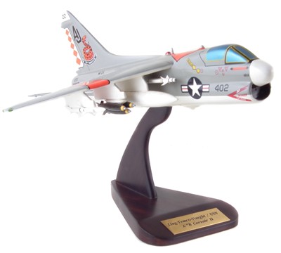 Lot 239 - Hardwood scale model of a US Navy  LTV A7B Corsair attach jet fighter aircraft