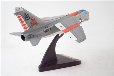 Lot 239 - Hardwood scale model of a US Navy  LTV A7B Corsair attach jet fighter aircraft