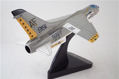 Lot 257 - Hardwood scale model of a US Navy Vought Crusader jet fighter aircraft