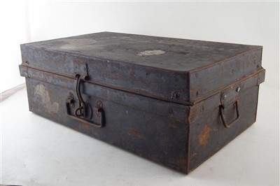 Lot 188 - WWII R.E.M.E officers trunk and various uniform