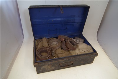 Lot 188 - WWII R.E.M.E officers trunk and various uniform