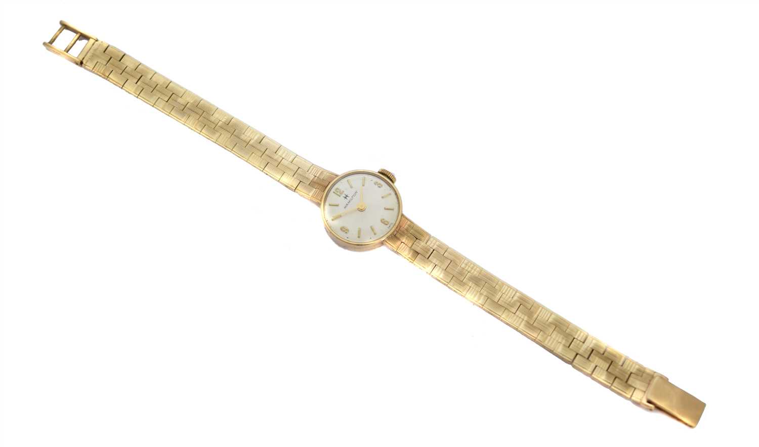 Lot 277 - A 1970s ladies 9ct gold Hamilton wristwatch