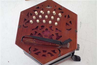Lot 28 - Lachenal 30 key concertina with case