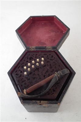 Lot 32 - Lachenal 20 key concertina with case