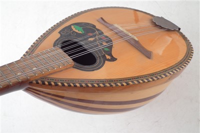 Lot 93 - Salterio bowl back mandolin and one other mandolin fitted with pickup