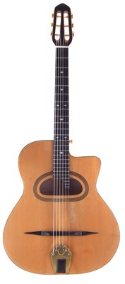 Lot 59 - Handmade Selmer style guitar in case
