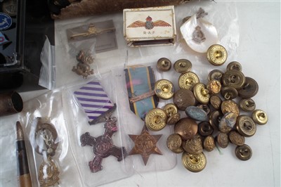 Lot 345 - Collection of WWII Home Front and Military badges buttons and related items