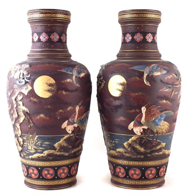 Lot 338 - Pair of Villeroy and Boch Mettlach vases