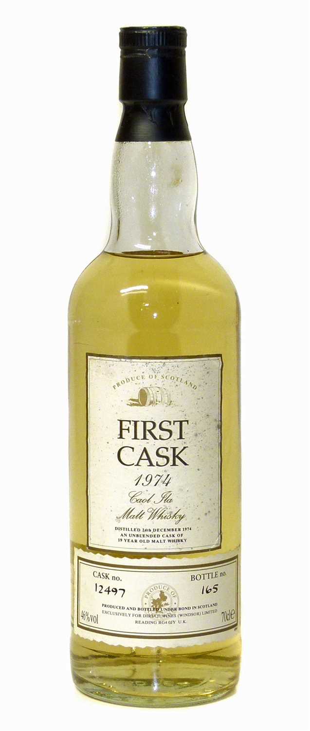 Lot 70 - 1 Bottle First Cask Caol Ila 1974 Malt Whisky 19 Year Old (Cask No. 12497 Bottle No. 165)