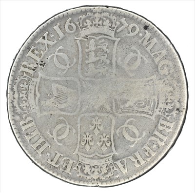Lot 62 - Five assorted silver Crowns from Charles II to George IV.