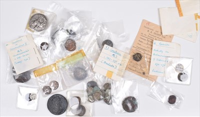 Lot 182 - Two boxes to include large assortment of Roman and Ancient coinage, generally poor condition.